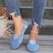 Large Size 2025 New Denim Bean Shallow Mouth One Foot Women's Singles Shoes_vogvips.com
