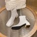 MTX French British Style Chunky 2025 New Autumn Winter Fashion Versatile Slim High Heel Short Boots For Women_vogvips.com