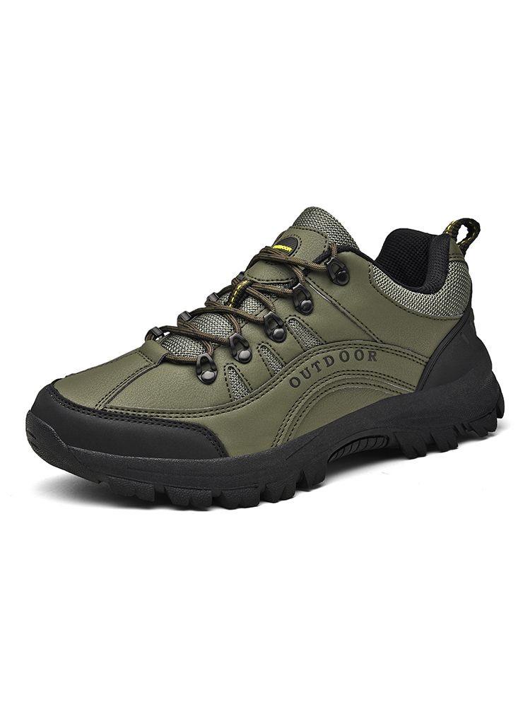 Outdoor Hiking Shoes Men Shoes Low-top Thick-soled Anti-slip Breathable Comfortable Men's Shoes Lace-up Casual Sports Shoes Men_vogvips.com