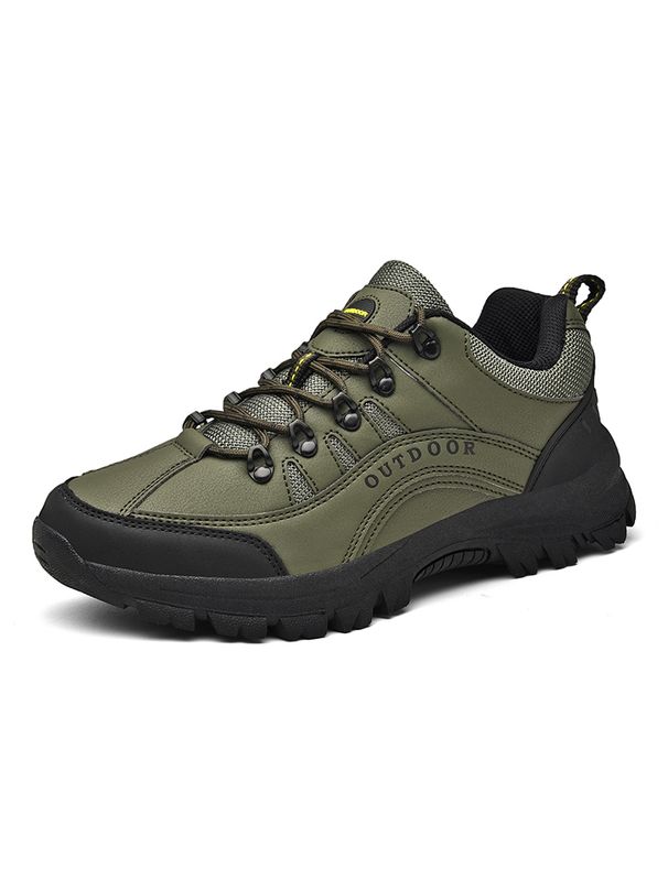Outdoor Hiking Shoes Men Shoes Low-top Thick-soled Anti-slip Breathable Comfortable Men's Shoes Lace-up Casual Sports Shoes Men_vogvips.com