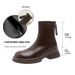 Women's Shoes Chunky Heel Ankle Boots With Platform Sole, Round Toe, And Slip-Resistant Rubber Outsole For Winter, Spring, And Fall Martin Boots_vogvips.com