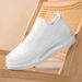 Men's And Women's Matching Casual Running Shoes - Flyknit Socks For One-Piece Footwear - 4cm Thick Bottom Elevated Lazy Shoes_vogvips.com