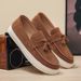 SHLIANG New Men's Suede Leather Loafers Classic Loafers Walking Shoes Casual Slip-On Driving Shoes For Men X0003_vogvips.com