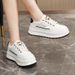 XYY258 New 2024 Autumn Travel Shoes Heightened White Shoes Breathable Versatile Thick Bottom Wear Resistant Dad Shoes_vogvips.com
