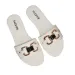 Wholesale Women's Shoes New Solid Color Metal Decor Round Toe Flat Sandals Classic Elegant All Match Fashion Slippers 36_vogvips.com