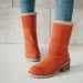 winter outdoor warm fur waterproof womens snow thick round toe short boots 240911_vogvips.com