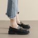 Platform Loafers Women's New Small Height Increase Retro British Style Small Leather Shoes_vogvips.com