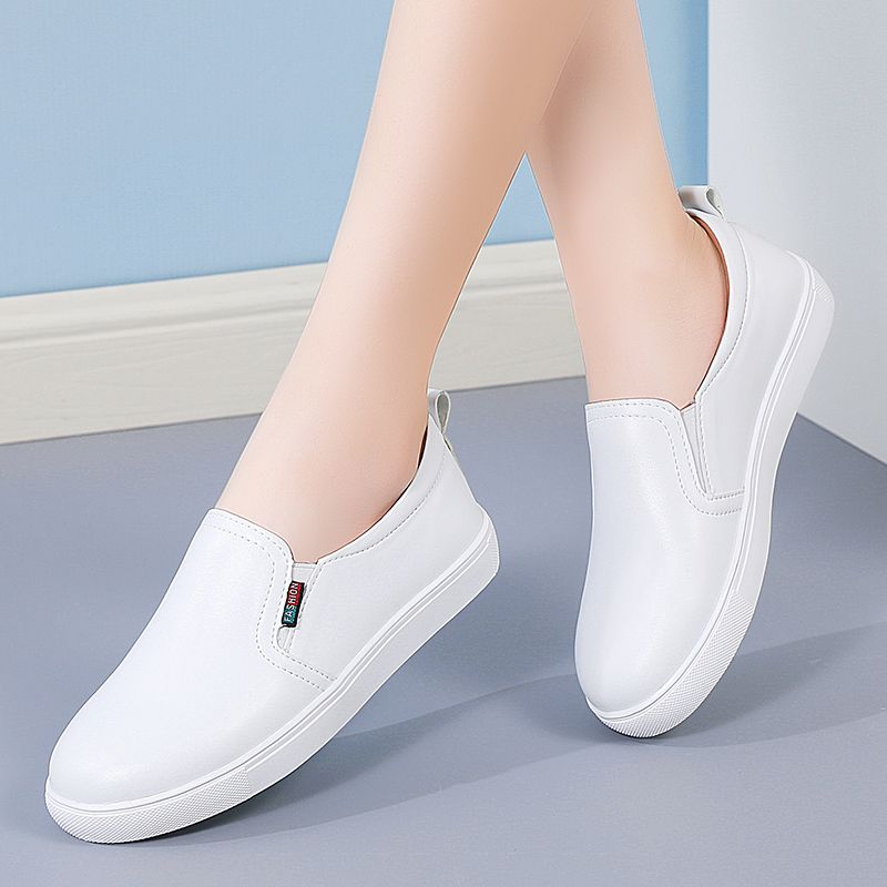 New Versatile Flat-bottomed Feet White Shoes Loafers Board Shoes Women's Versatile Casual Shoes_vogvips.com