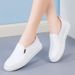 New Versatile Flat-bottomed Feet White Shoes Loafers Board Shoes Women's Versatile Casual Shoes_vogvips.com