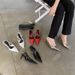 Spring Autumn New Women S Fashionable Elegant Style Pointed High Heel With Thin Heels And Empty Back Single Shoes_vogvips.com