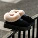 2025 New Winter Women's Slippers With Heel, Warm Non-Slip, Indoor And Outdoor Use, Men's Cotton Shoes_vogvips.com