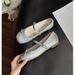 Gentle French Mary Jane Shoes Women's Comfortable Inner Elevated Bow Strap Casual Ballet Style Shoes_vogvips.com