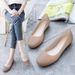 2026 Summer New Transparent Flat Heel Shallow Jelly Sandals, Lightweight Outdoor Beach Shoes, Plastic Waterproof Women's_vogvips.com