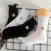 Socks Star Solid Color Women's Mid Tube Socks Of Wood Ear Sweet Long Socks Four Seasons Student Sports Cotton Socks_vogvips.com