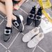 Rhodis New Rhinestone Square Buckle Thick Soled Dad Shoes Mesh Heightened Casual Leather Single Shoes Women's Sports Shoes_vogvips.com