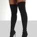 Women's Pointed Toe Thin Heel Knee High Boots Slip On Par Cl Cleanfit Sle Loose Fit Ultra Thin Material Other Material 00%_vogvips.com
