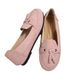European American Style Flat-soled Tassel Loafers Women, 2025 Spring And Autumn New Model, Black Bowknot Soft-soled_vogvips.com