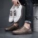 Men's New Trendy Breathable Versatile Genuine Leather White Sneakers Internet Celebrity Casual Board Shoes_vogvips.com