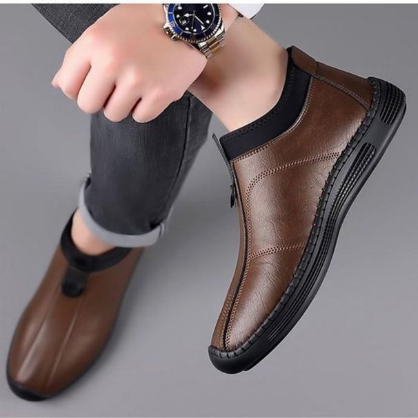 European Warm Series Xinwei Small Store Single Optional Cowhide Fleece Warm Men's New Casual Shoes Cotton Boots_vogvips.com