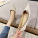 French Pointed Toe Flat Shoes For Women With Shallow Mouth, Riveted Patent Leather Evening Breeze Warm Soft Sole Flat Scoop Shoes W925-1_vogvips.com