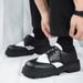 Euro Step New Business Formal Casual British Brogue Black Height-Increasing Men's Thick-Soled Leather Shoes Big Toe_vogvips.com