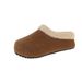 Women's Shoes Thick Soled Birkenstocks For Women, Winter Plush Slip On Cotton Slippers, Closed Toe Slippers For Outdoor Wear, Height Enhancing_vogvips.com