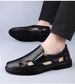 Men's Casual Leather Shoes, Hole Leather Shoes, Middle-aged Driving Shoes, Men's Shoes_vogvips.com