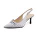 Black Satin Pointed-toe High-heeled Sandals With Bow And Open Back, Soft-soled, Commuter Style, Direct From The Factory,_vogvips.com