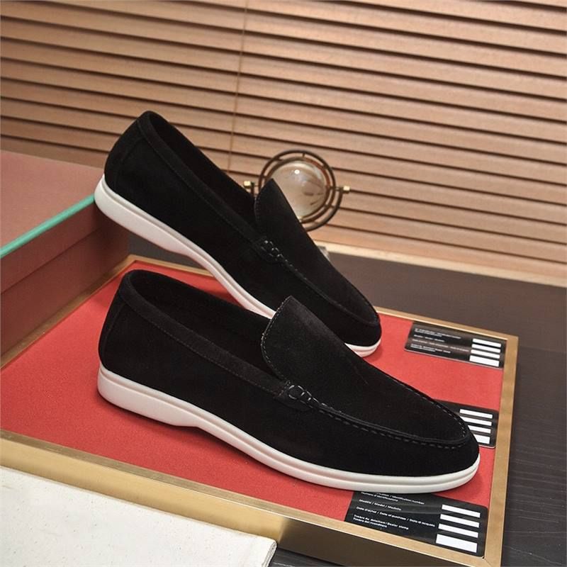 Pure Original Italian Couple Style Loafers Men's New Slip-On Flat Lazy Shoes Comfortable Feel_vogvips.com