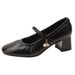 Direct Factory Wholesale Of Women's Non-slip Soft-soled Shoes, 2025 Spring And Autumn New Model, Medium-heel Chunky Mary_vogvips.com
