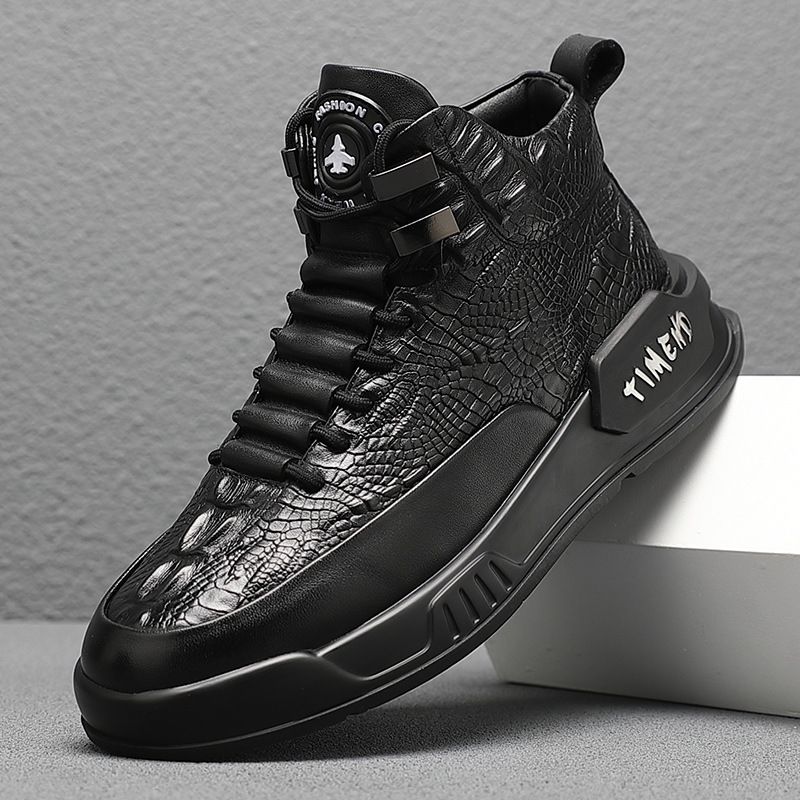 Martin Boots For Men's Winter High Cut Plush British Work Anti Slip Warm Snow Boots, Cold Resistant And Waterproof_vogvips.com