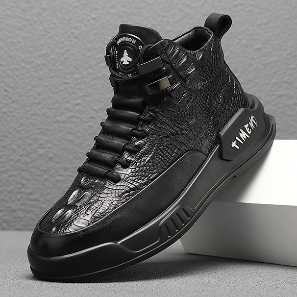 Martin Boots For Men's Winter High Cut Plush British Work Anti Slip Warm Snow Boots, Cold Resistant And Waterproof_vogvips.com