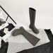 Walking In The World Grass Planting Machine Green Black Over-the-Knee Thick-Soled Slimming High Tube Knight Boots For_vogvips.com