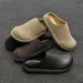 Mn's Buck Kn Slip-On Half Slipprs Big Had Muls Rubbr Bottom Comfortabl Commut Shos Easy To War Lazy Prson_vogvips.com
