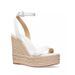 Women's Straw And Cowhide Wedge Sandals Round Toe Thick Sole Buckle Closure New Style Shoes_vogvips.com