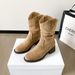 2025 New Mid-Calf For Women, Autumn And Winter, Wasteland Short Boots, Western Cowboy Style Martin Boots_vogvips.com
