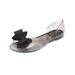 2025 Summer European And American Versatile Butterfly Transparent Crystal Sandals Women's Flat Non-Slip Jelly Peep-Toe_vogvips.com