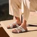 Shevalues Leisure Women's Cork Footbed Sandals With Arch Support Slip-On Brand Lady Sandals With Double Buckle Summer New Sandal_vogvips.com