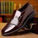 New Shiny Formal Business Casual Work Men's Shoes, Fashionable Versatile Leather And Soft Soled Shoes_vogvips.com