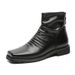 Wind Square Head Thick Sole Heightening Martin Boots Retro Tooling Boots Business Men's Boots_vogvips.com