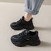Shit-Stepping Feel Thick-Soled Dad Shoes For Women 2025 New Autumn Style Foot-Slimming Size 34 Shock-Absorbing Running Sports Shoes_vogvips.com