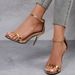 The New Fashion All Match The High Sense Fashion One Line Belt Women High Heels Sandals Women_vogvips.com