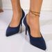 Solid color high heels female new pointed head shallow mouth slim with sexy high heels female_vogvips.com