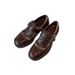 Grape Mom Same Cowhide British Style Women's Carved Brogue Leather Retro Oxford Monk Strap Shoes_vogvips.com