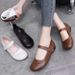 Single Shoes Beef Tendon Soft Sole Comfortable Non-slip Wear-resistant Flat Bottom Long Standing Not Tired Middle-aged Mother Shoes_vogvips.com