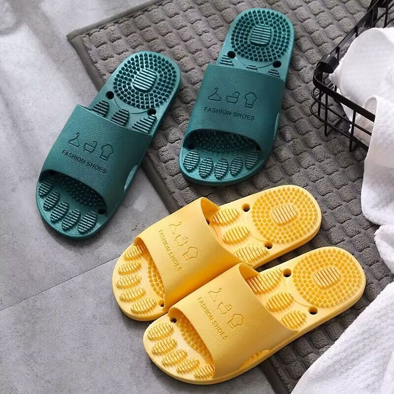 Slippers Women Summer Indoor Bathroom Home Massage Shoes Couple Slippers Men Non-Slip Wear-Resistant Shoes_vogvips.com