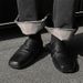 Square Toe Pleated Loafers, One Foot Flat Half Slipper Shoes, Couple's Slippers 14949-24249-T_vogvips.com