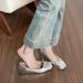French Flat Bottom Shallow Mouth Single Shoes Women's Inner Height Increase Retro Soft Sole Bow Ballet Women's Shoes_vogvips.com