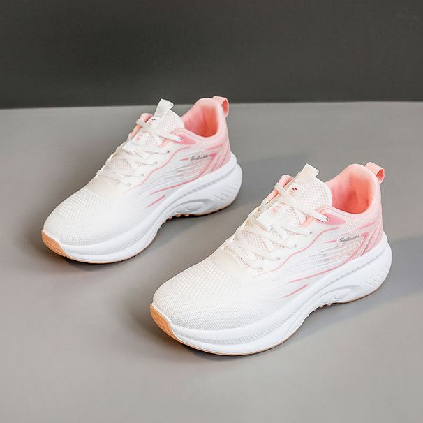 K2515 New Breathable Sneakers 2025 Spring And Summer Thick Soled Heightened Wear Resistant Gradient Color Casual College Sneakers_vogvips.com