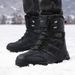 High-top Cold-proof Velvet Thickened Large-size Outdoor Boots Combat Boots Men's Shoes Hiking Shoes Snow Boots_vogvips.com
